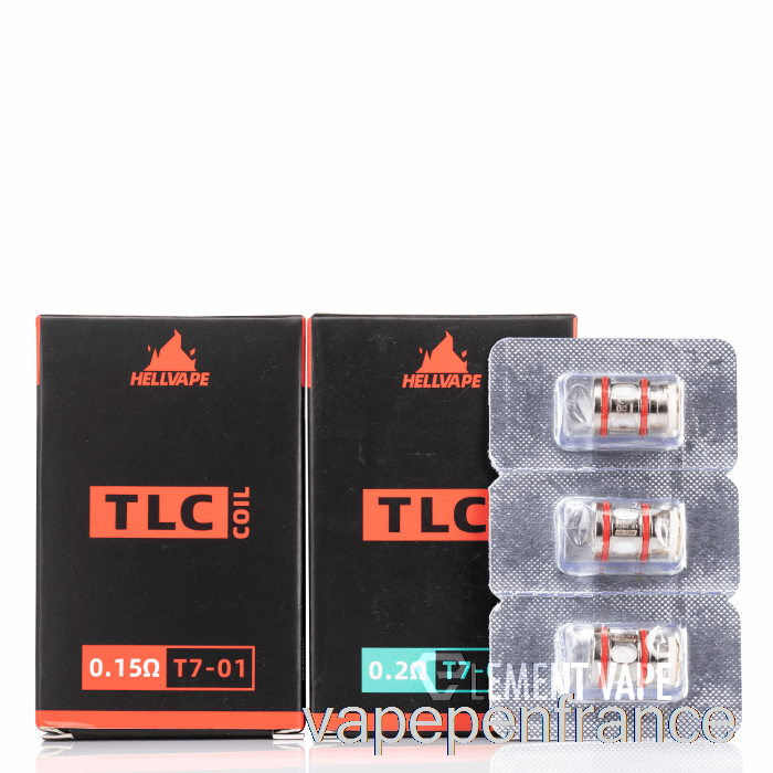 Bobines De Remplacement Hellvape TLC 0,15ohm Bobines T7-01 Stylo Vape